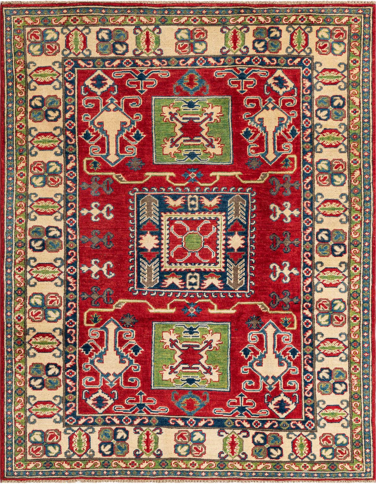 Primary image  4' x 6' 1  Hand Knotted Kazak Rug