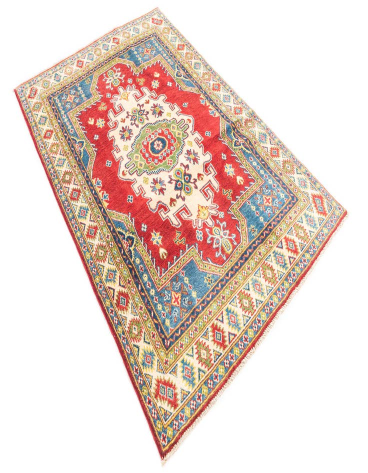 Detail image of  4' 2 x 6' 4  Hand Knotted Kazak Rug