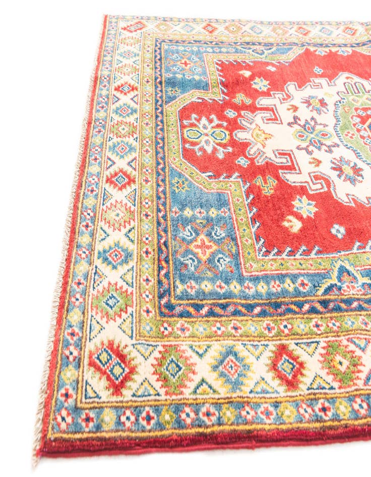 Detail image of  4' 2 x 6' 4  Hand Knotted Kazak Rug