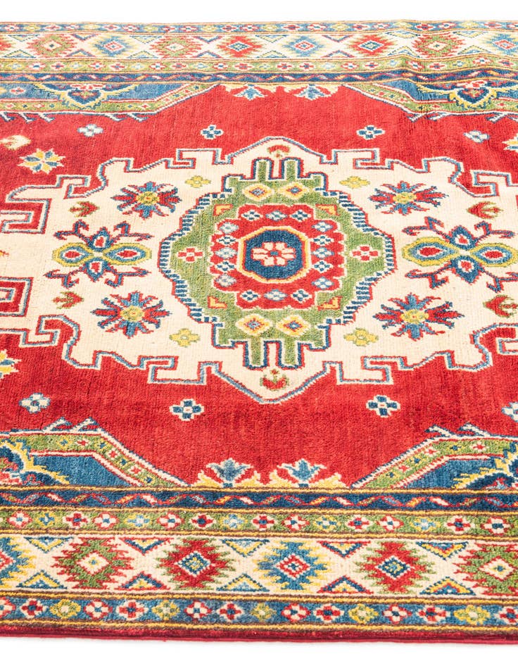 Detail image of  4' 2 x 6' 4  Hand Knotted Kazak Rug