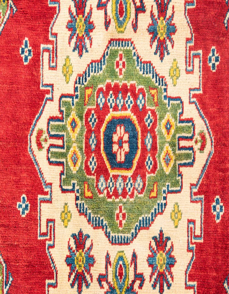 Detail image of  4' 2 x 6' 4  Hand Knotted Kazak Rug