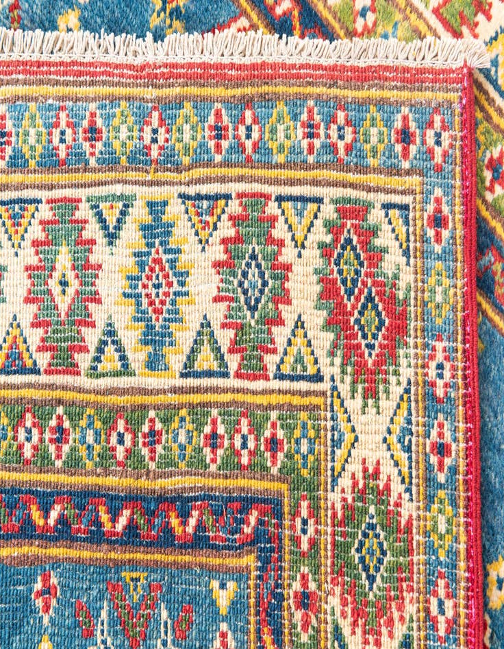 Detail image of  4' 2 x 6' 4  Hand Knotted Kazak Rug