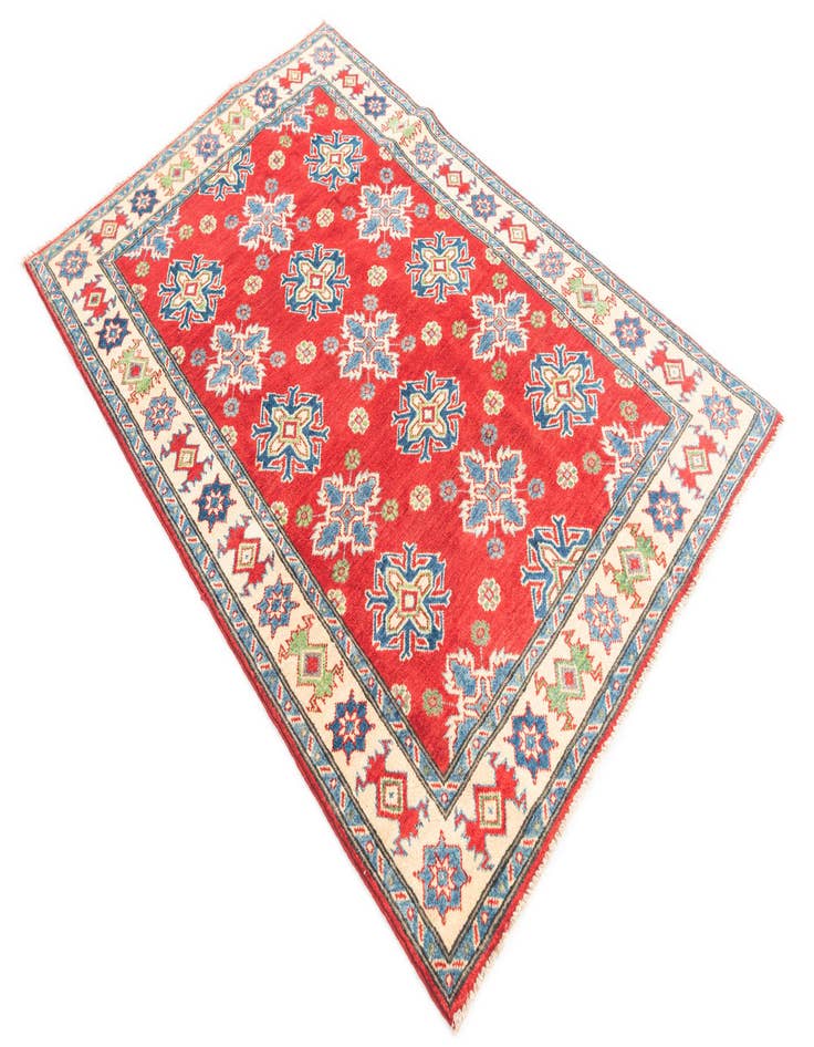 Detail image of  4' x 6' 1  Hand Knotted Kazak Rug