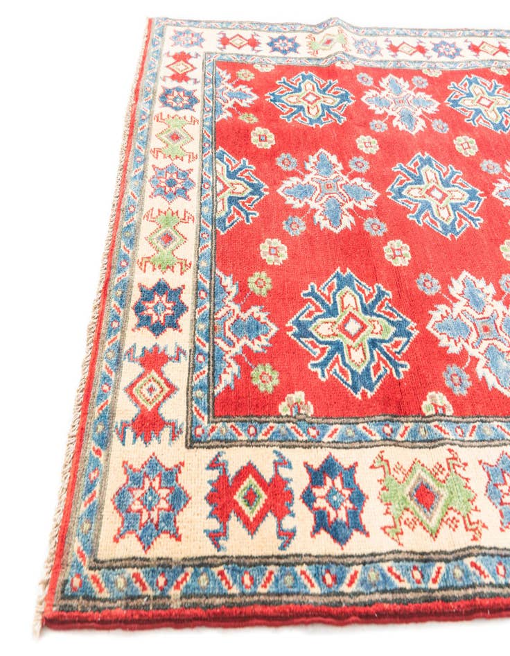 Detail image of  4' x 6' 1  Hand Knotted Kazak Rug