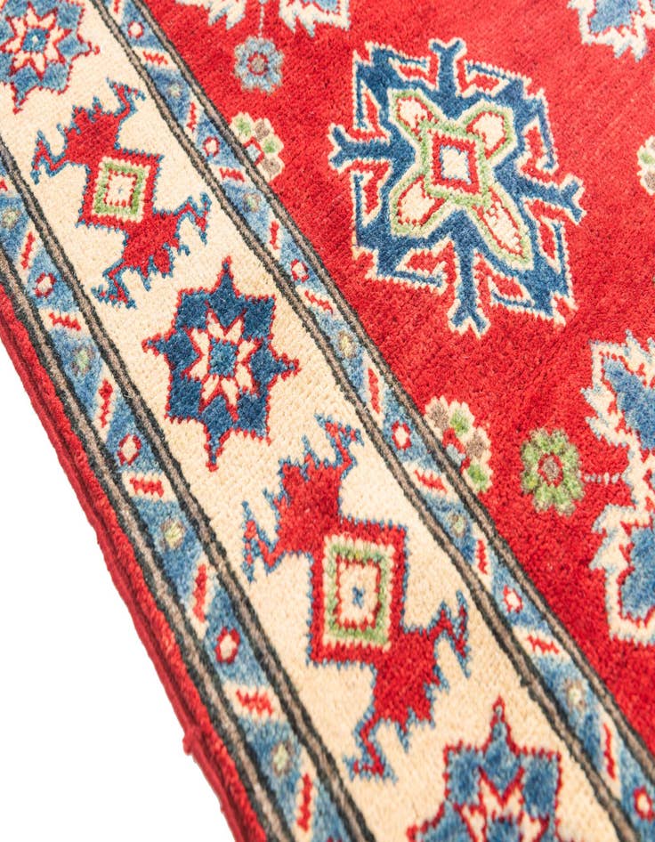 Detail image of  4' x 6' 1  Hand Knotted Kazak Rug