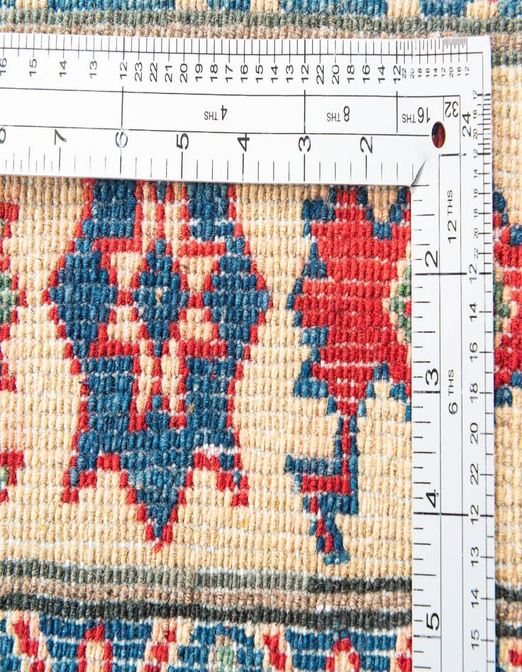 Detail image of  4' x 6' 1  Hand Knotted Kazak Rug