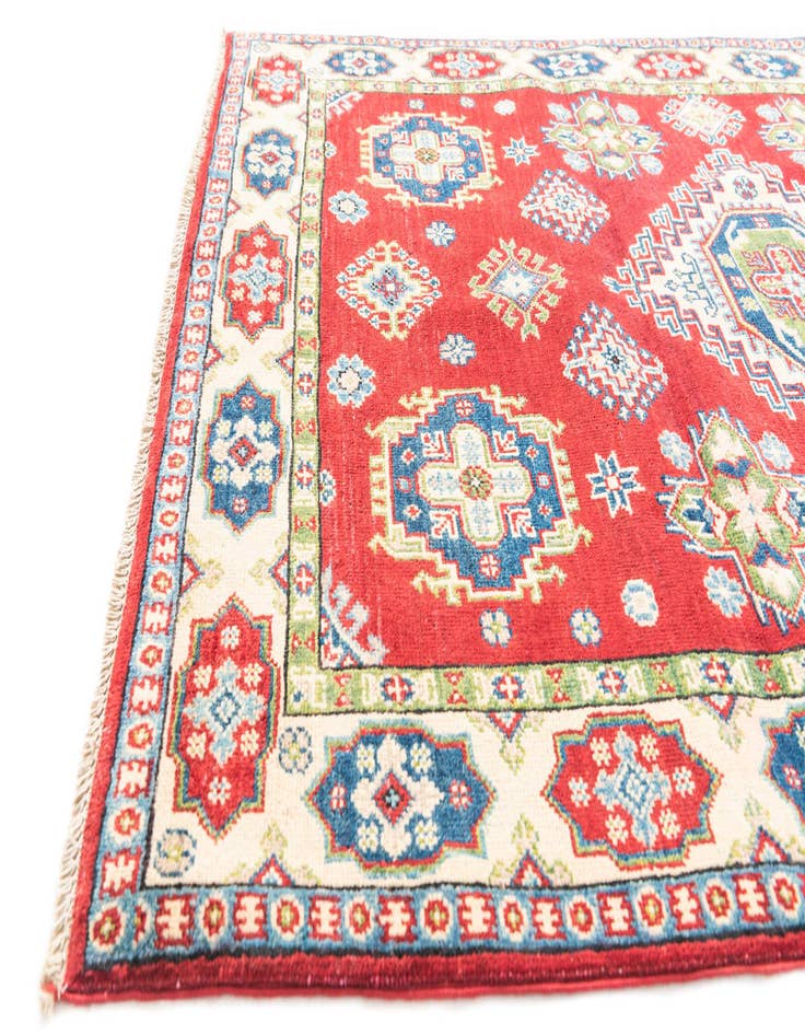 Detail image of  4' x 6'  Hand Knotted Kazak Rug
