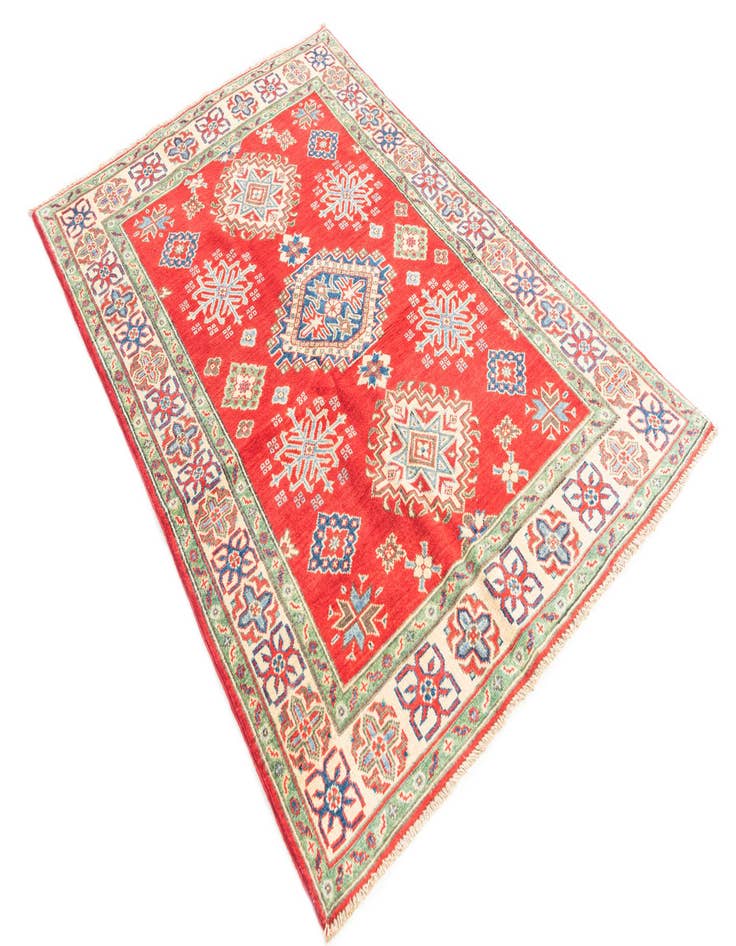 Detail image of  4' 1 x 6' 1  Hand Knotted Kazak Rug