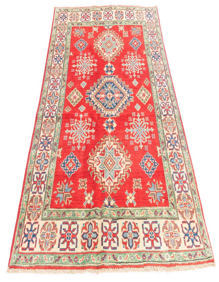 Detail image of  4' 1 x 6' 1  Hand Knotted Kazak Rug