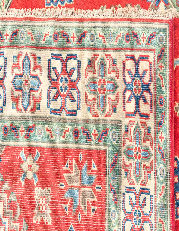 Detail image of  4' 1 x 6' 1  Hand Knotted Kazak Rug