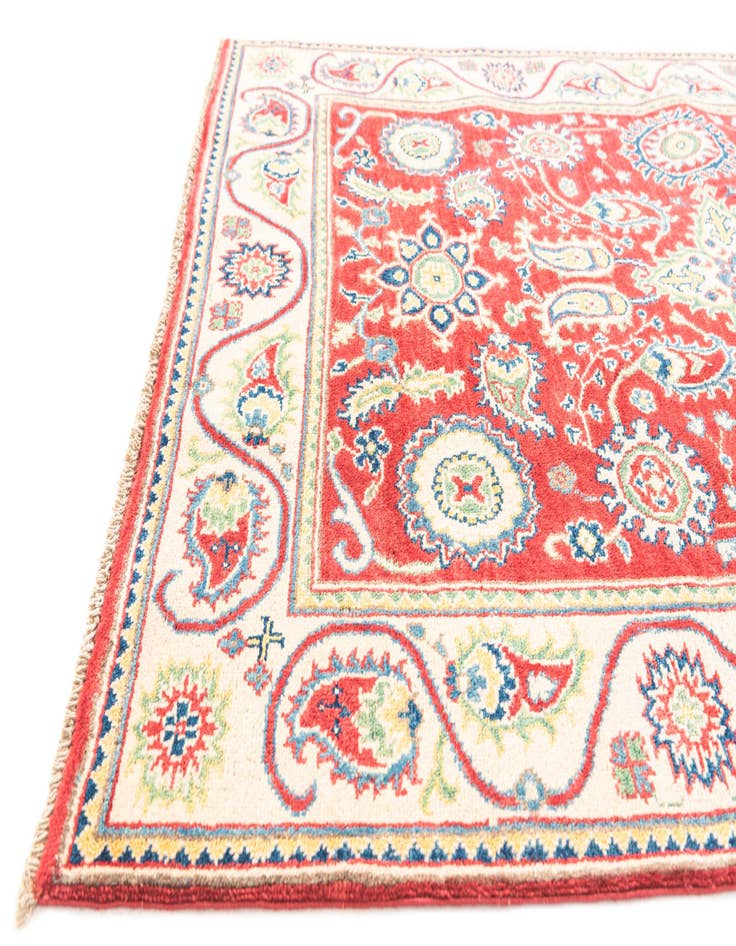 Detail image of  4' x 5' 9  Hand Knotted Kazak Rug