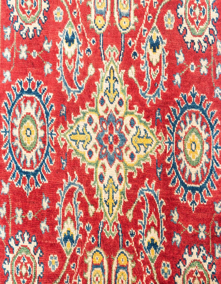 Detail image of  4' x 5' 9  Hand Knotted Kazak Rug