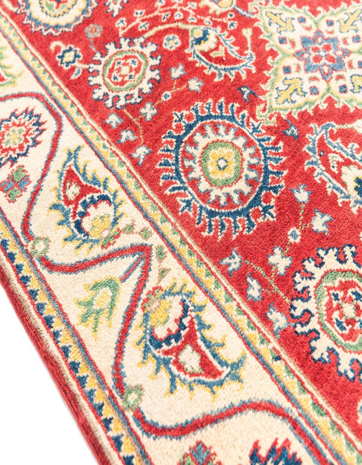 Detail image of  4' x 5' 9  Hand Knotted Kazak Rug