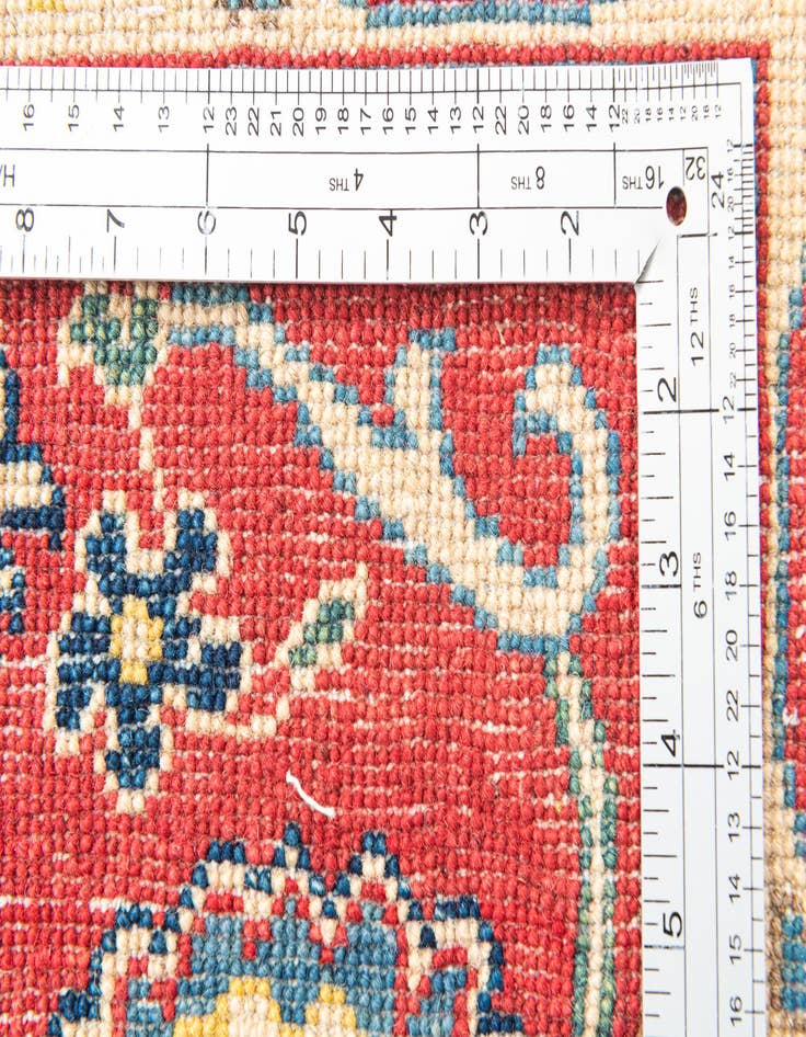 Detail image of  4' x 5' 9  Hand Knotted Kazak Rug