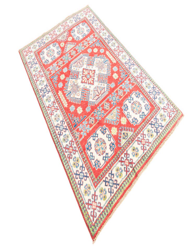 Detail image of  4' x 6'  Hand Knotted Kazak Rug