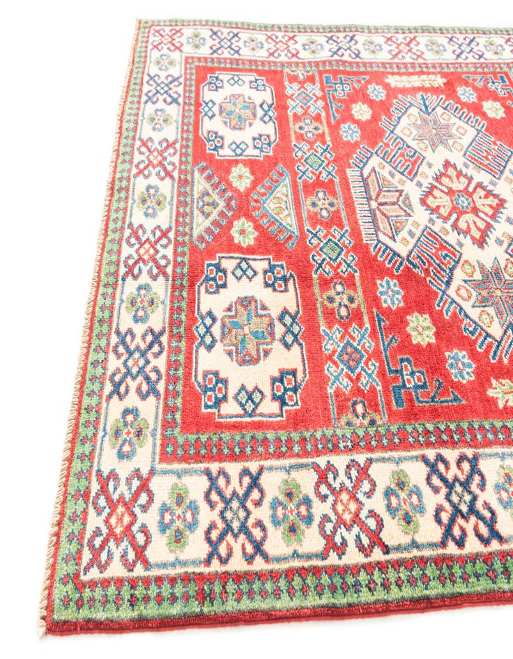 Detail image of  4' x 6'  Hand Knotted Kazak Rug