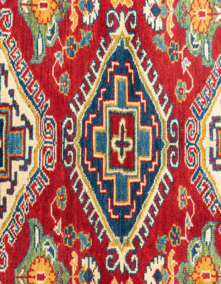 Detail image of  4' x 6'  Hand Knotted Kazak Rug