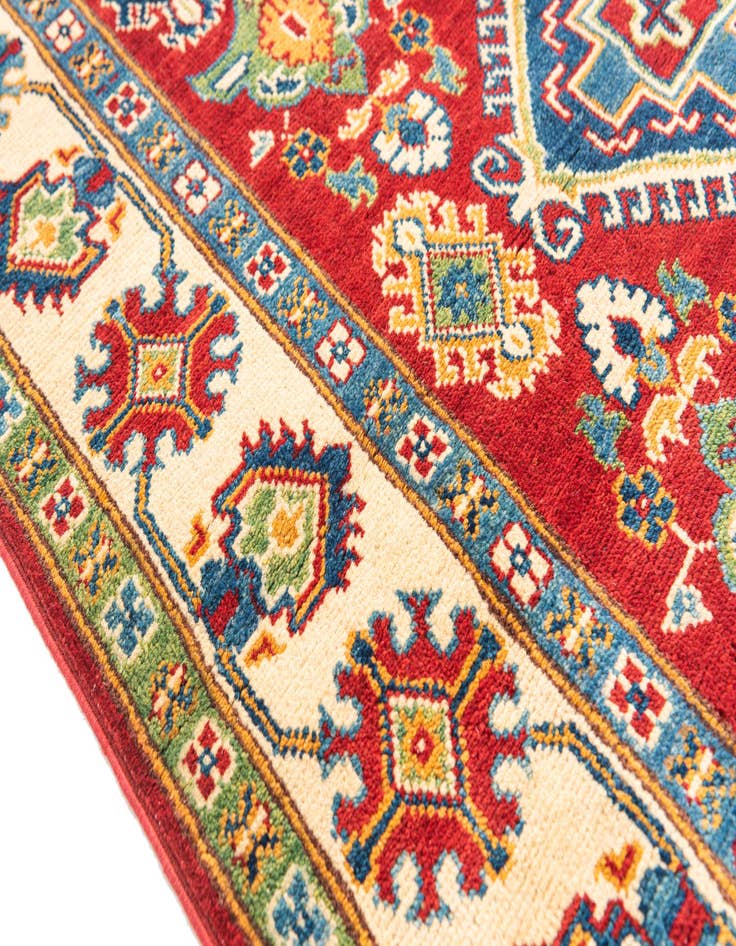 Detail image of  4' x 6'  Hand Knotted Kazak Rug