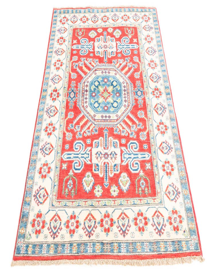 Detail image of  4' x 5' 4  Hand Knotted Kazak Rug