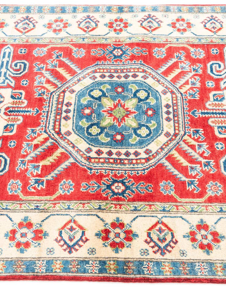 Detail image of  4' x 5' 4  Hand Knotted Kazak Rug