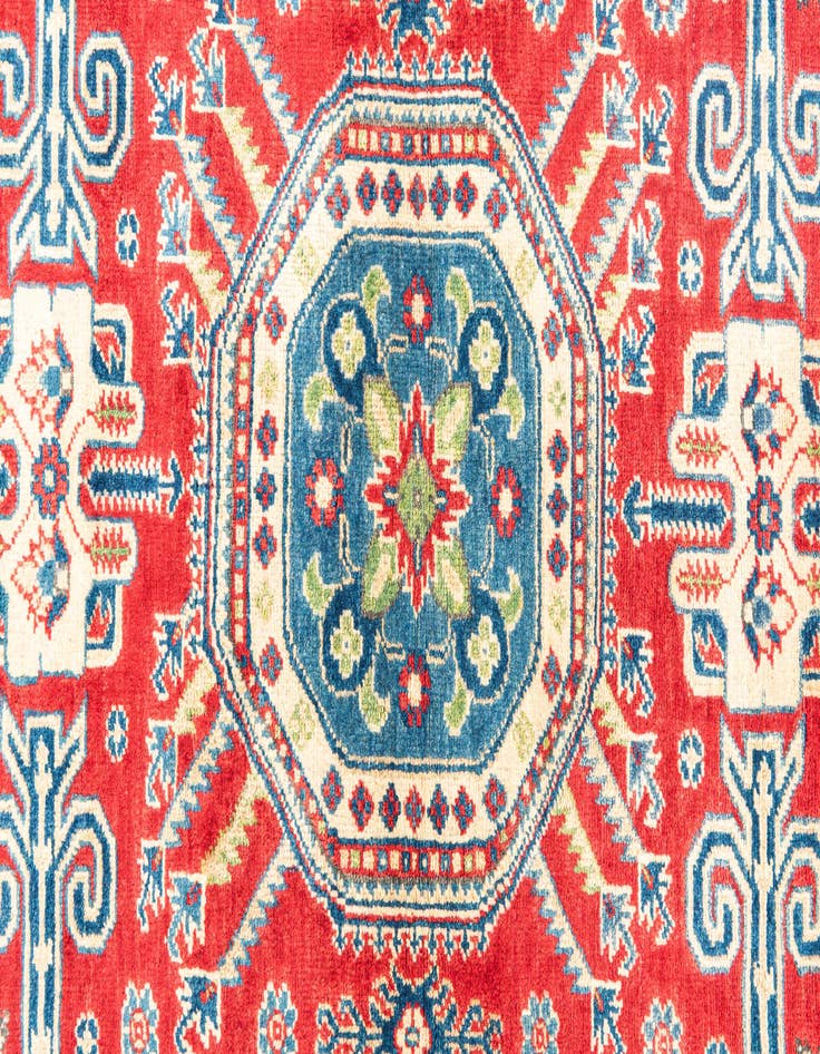 Detail image of  4' x 5' 4  Hand Knotted Kazak Rug