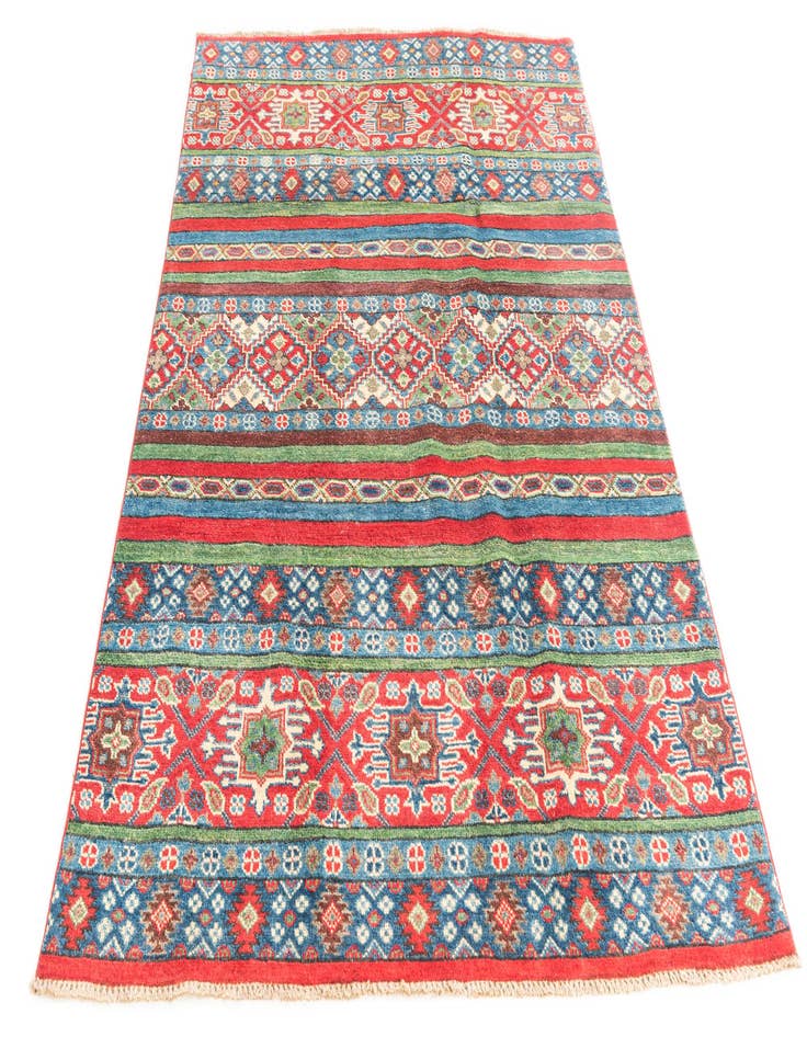 Detail image of  4' 2 x 5' 10  Hand Knotted Kazak Rug