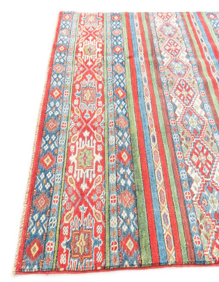 Detail image of  4' 2 x 5' 10  Hand Knotted Kazak Rug