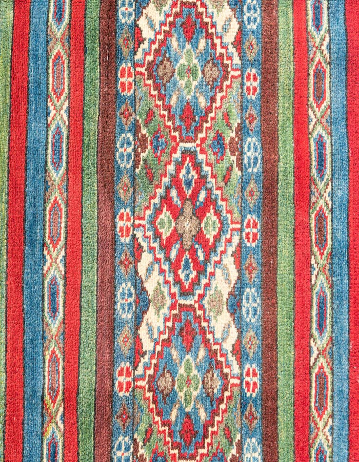 Detail image of  4' 2 x 5' 10  Hand Knotted Kazak Rug