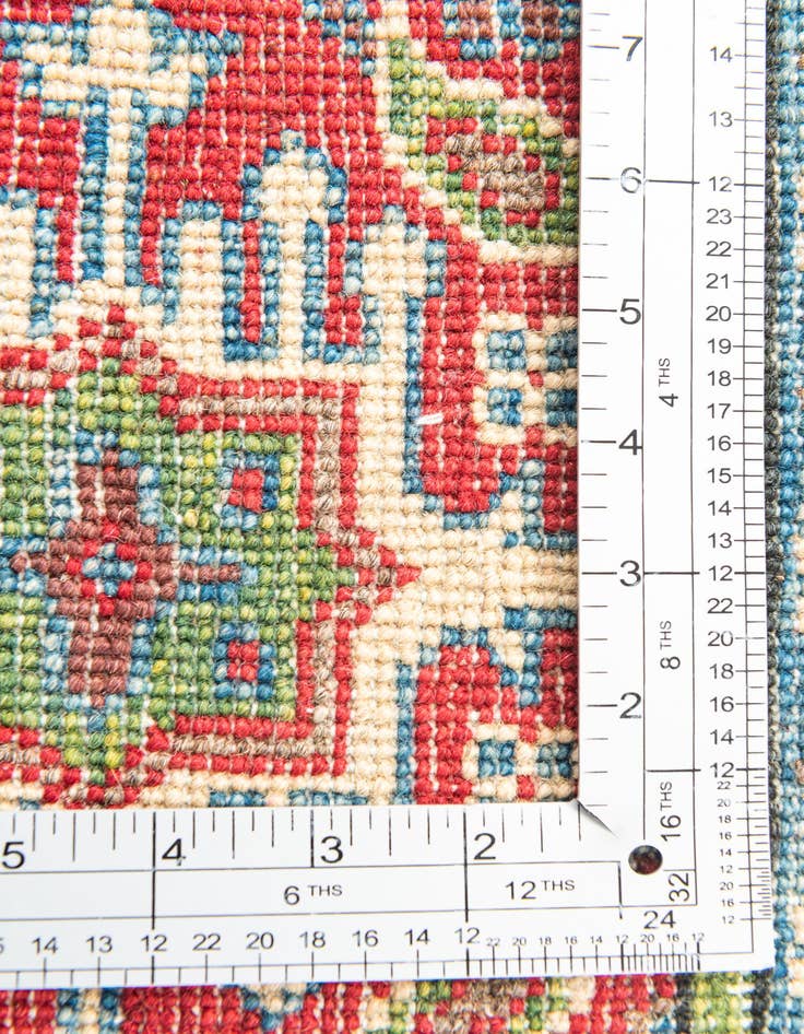 Detail image of  4' 2 x 5' 10  Hand Knotted Kazak Rug