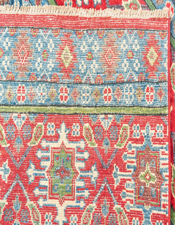 Detail image of  4' 2 x 5' 10  Hand Knotted Kazak Rug