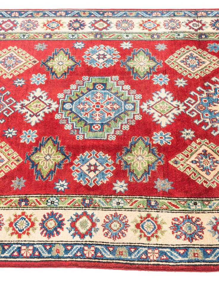 Detail image of  4' x 5' 7  Hand Knotted Kazak Rug
