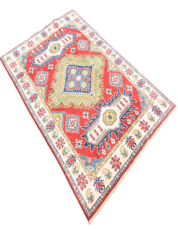 Detail image of  4' x 6'  Hand Knotted Kazak Rug