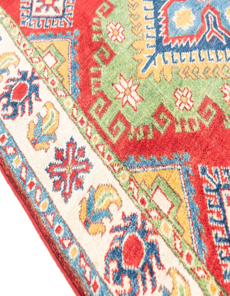 Detail image of  4' x 6'  Hand Knotted Kazak Rug