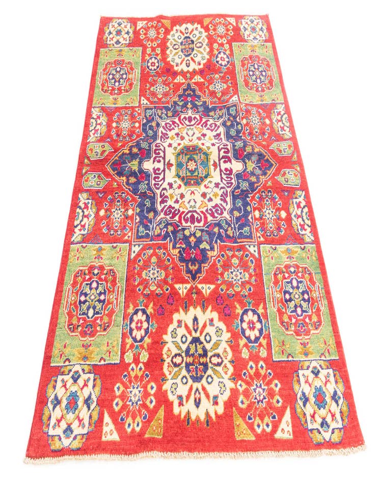 Detail image of  4' 1 x 6' 1  Hand Knotted Kazak Rug