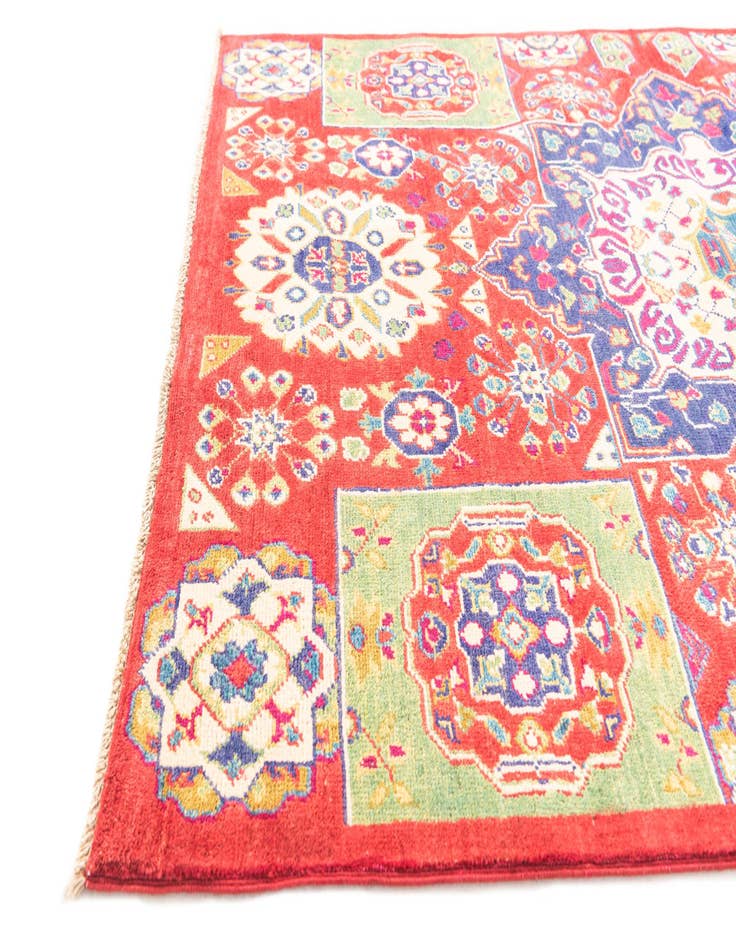 Detail image of  4' 1 x 6' 1  Hand Knotted Kazak Rug