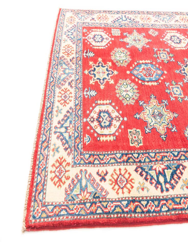 Detail image of  4' x 6' 1  Hand Knotted Kazak Rug