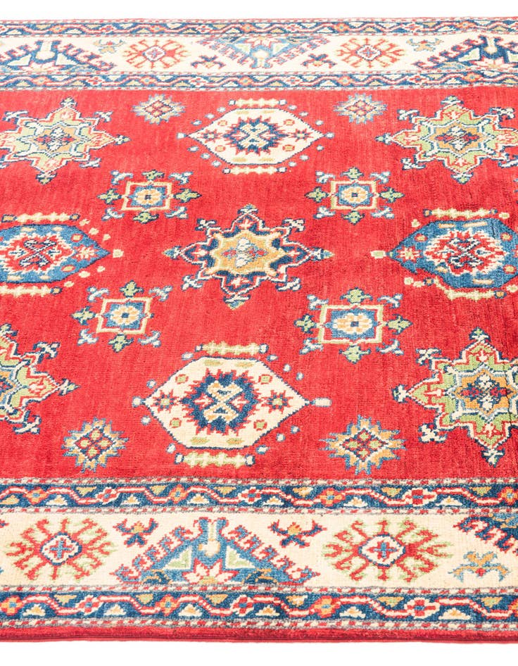 Detail image of  4' x 6' 1  Hand Knotted Kazak Rug