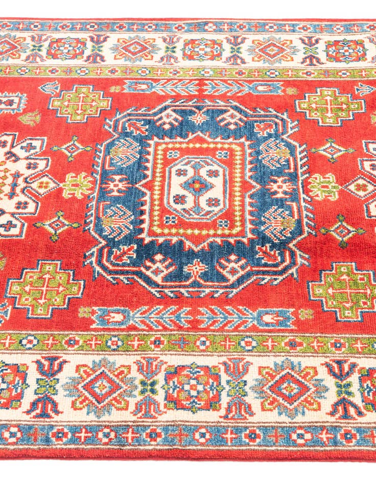 Detail image of  4' x 5' 10  Hand Knotted Kazak Rug