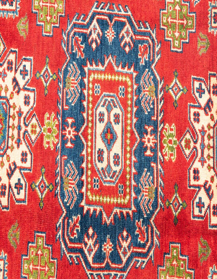 Detail image of  4' x 5' 10  Hand Knotted Kazak Rug