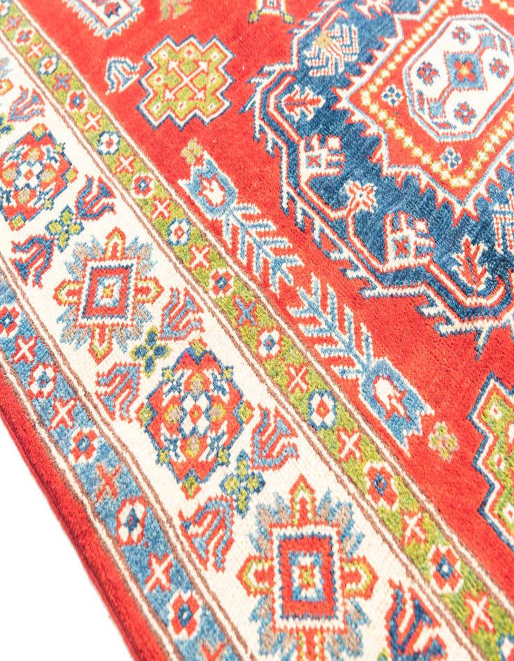 Detail image of  4' x 5' 10  Hand Knotted Kazak Rug