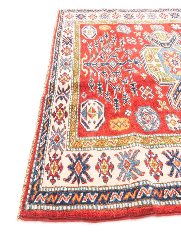 Detail image of  4' 1 x 5' 10  Hand Knotted Kazak Rug