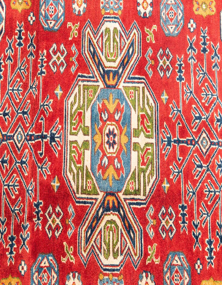 Detail image of  4' 1 x 5' 10  Hand Knotted Kazak Rug