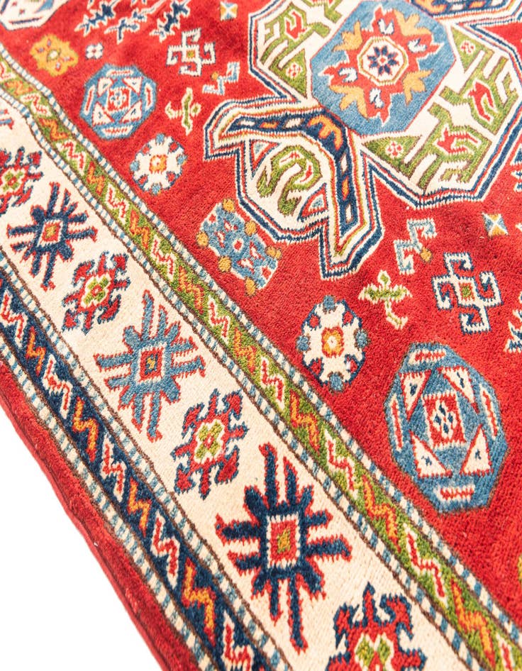 Detail image of  4' 1 x 5' 10  Hand Knotted Kazak Rug