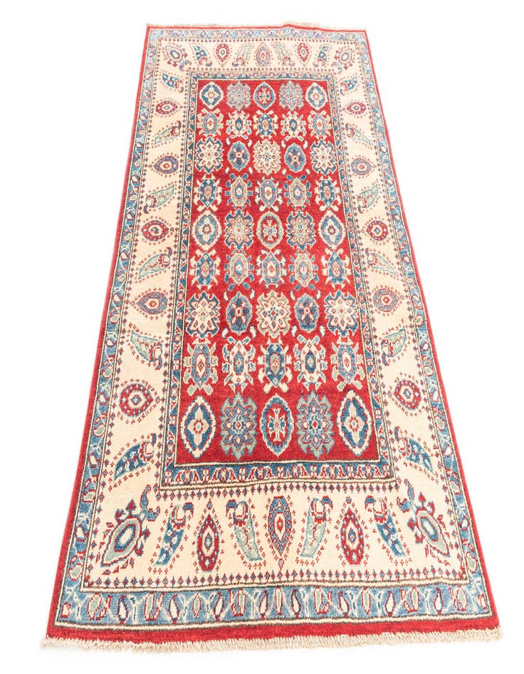 Detail image of  4' x 6' 4  Hand Knotted Kazak Rug