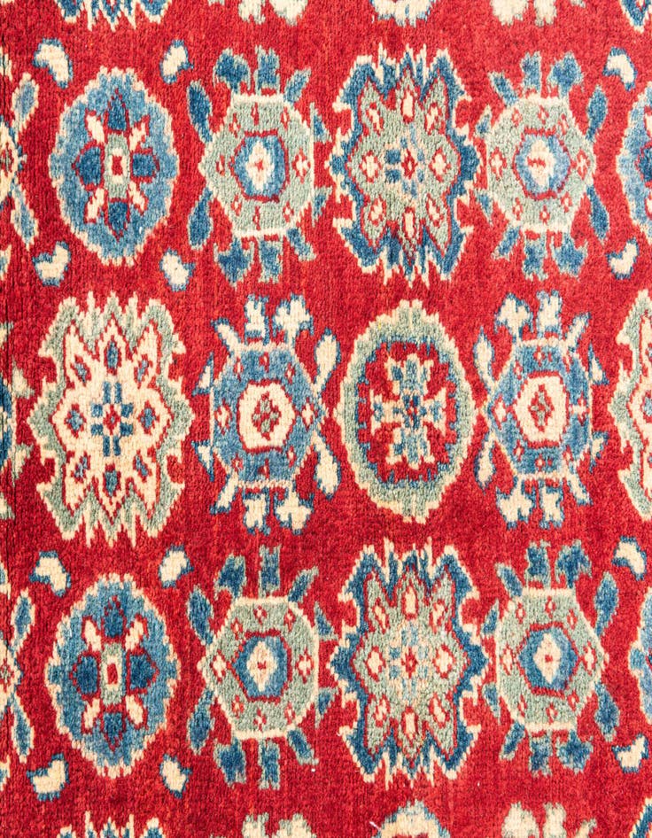 Detail image of  4' x 6' 4  Hand Knotted Kazak Rug