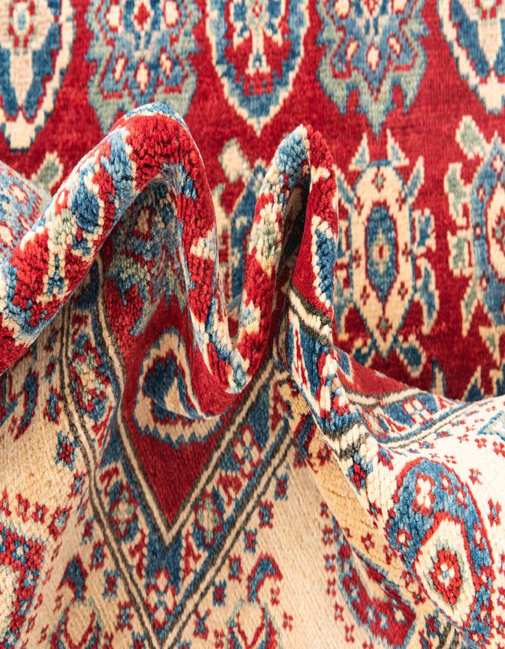 Detail image of  4' x 6' 4  Hand Knotted Kazak Rug