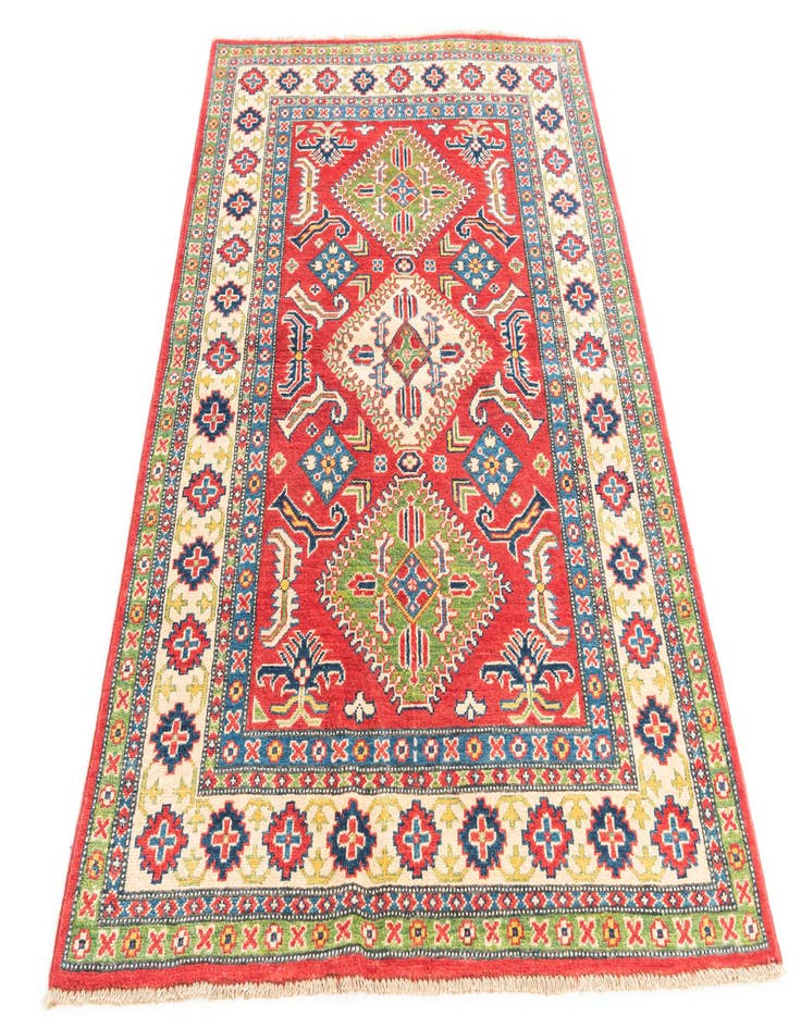 Detail image of  4' 1 x 6' 1  Hand Knotted Kazak Rug