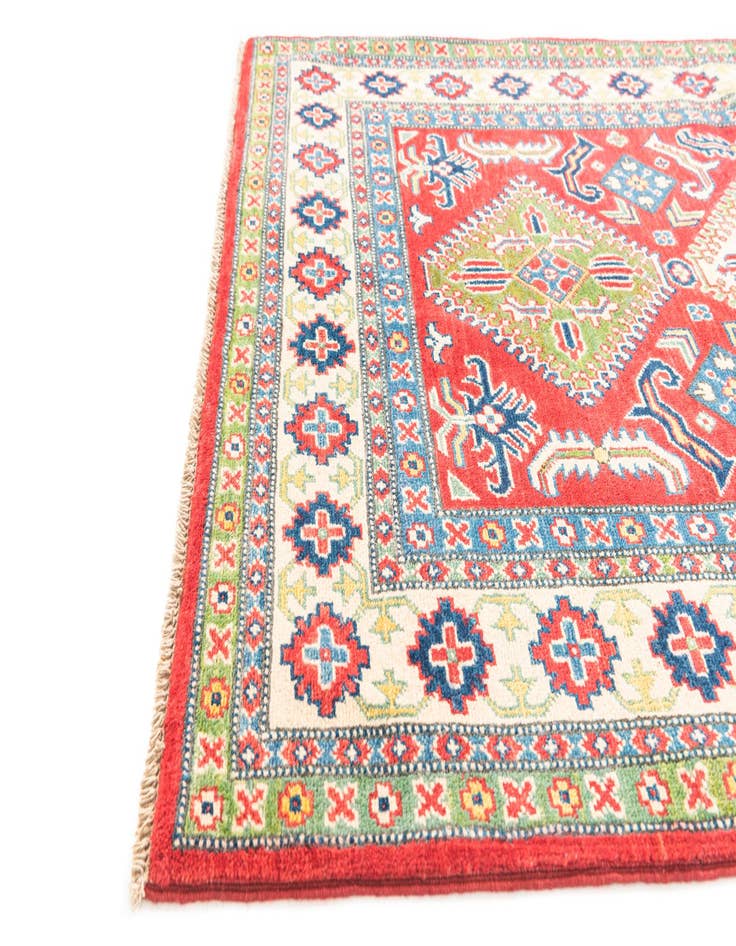 Detail image of  4' 1 x 6' 1  Hand Knotted Kazak Rug
