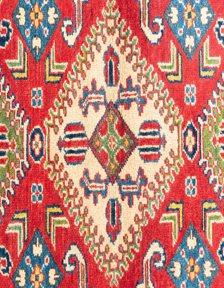 Detail image of  4' 1 x 6' 1  Hand Knotted Kazak Rug