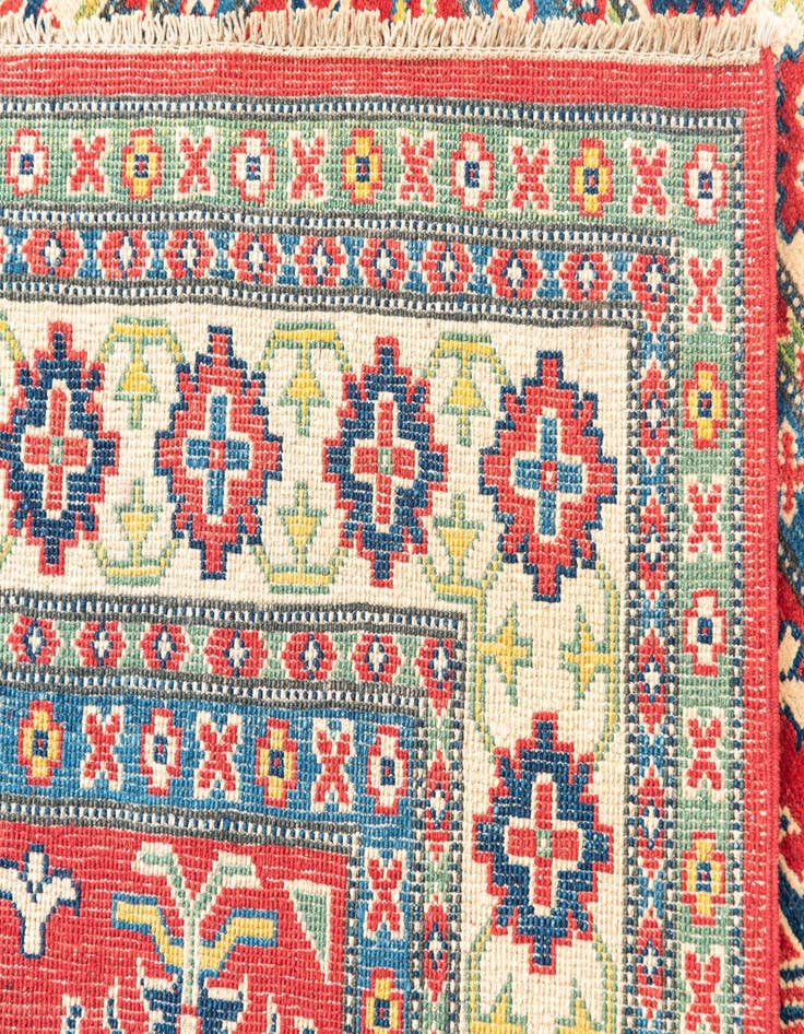 Detail image of  4' 1 x 6' 1  Hand Knotted Kazak Rug